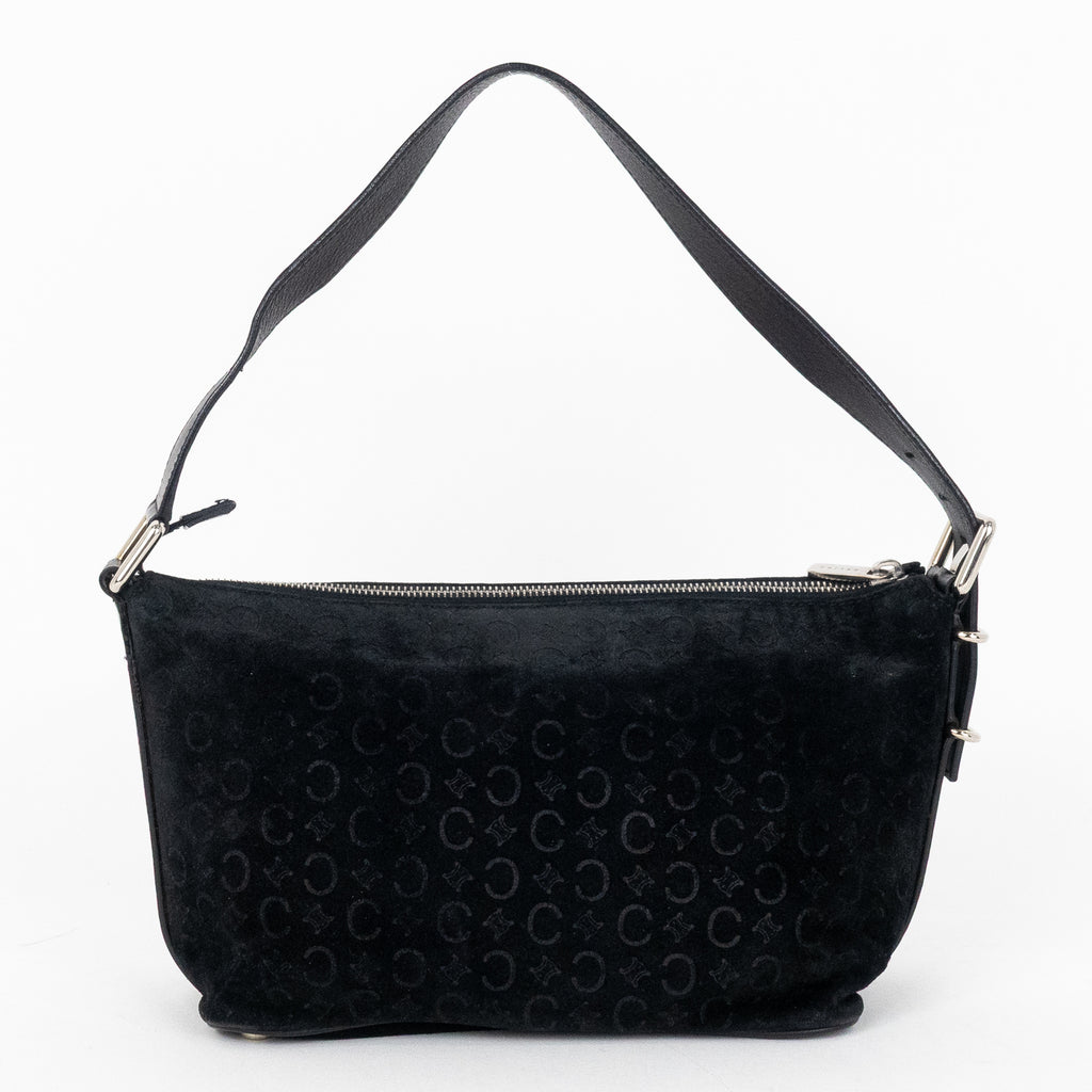 Pouch Vintage Trotter Pochette Black C Monogram Suede Leather
