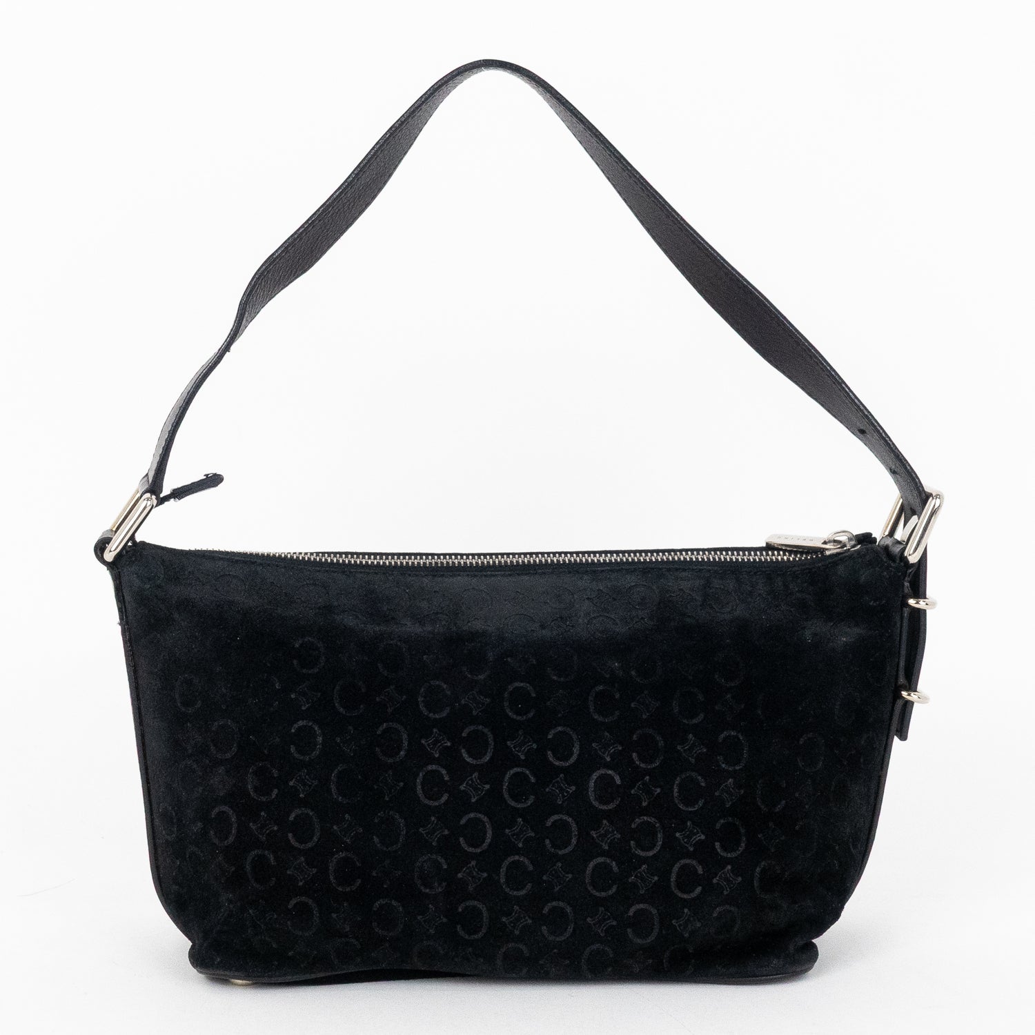 Pouch Vintage Trotter Pochette Black C Monogram Suede Leather