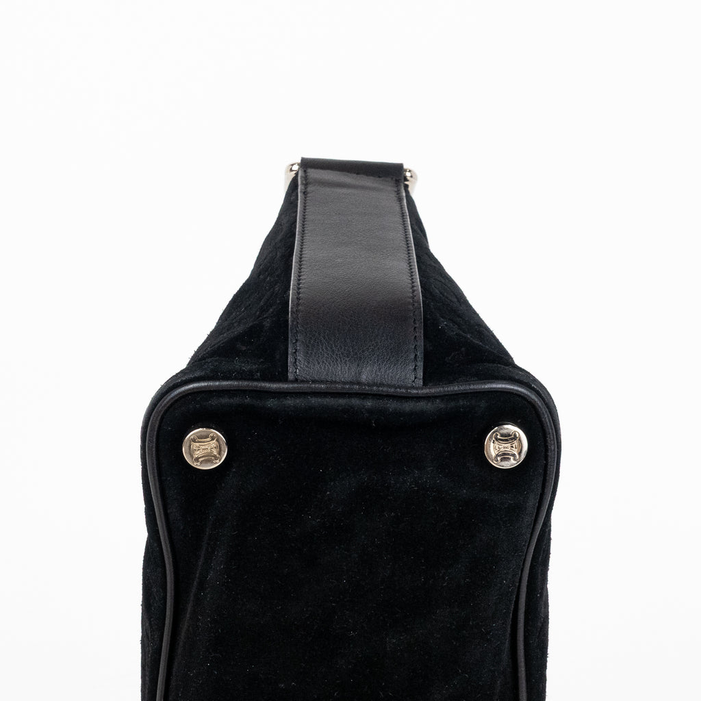 Pouch Vintage Trotter Pochette Black C Monogram Suede Leather