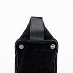 Pouch Vintage Trotter Pochette Black C Monogram Suede Leather