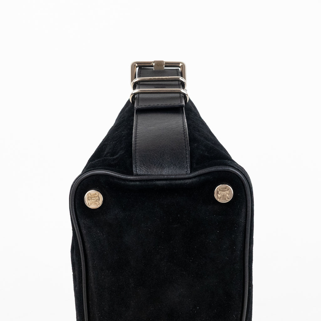 Pouch Vintage Trotter Pochette Black C Monogram Suede Leather