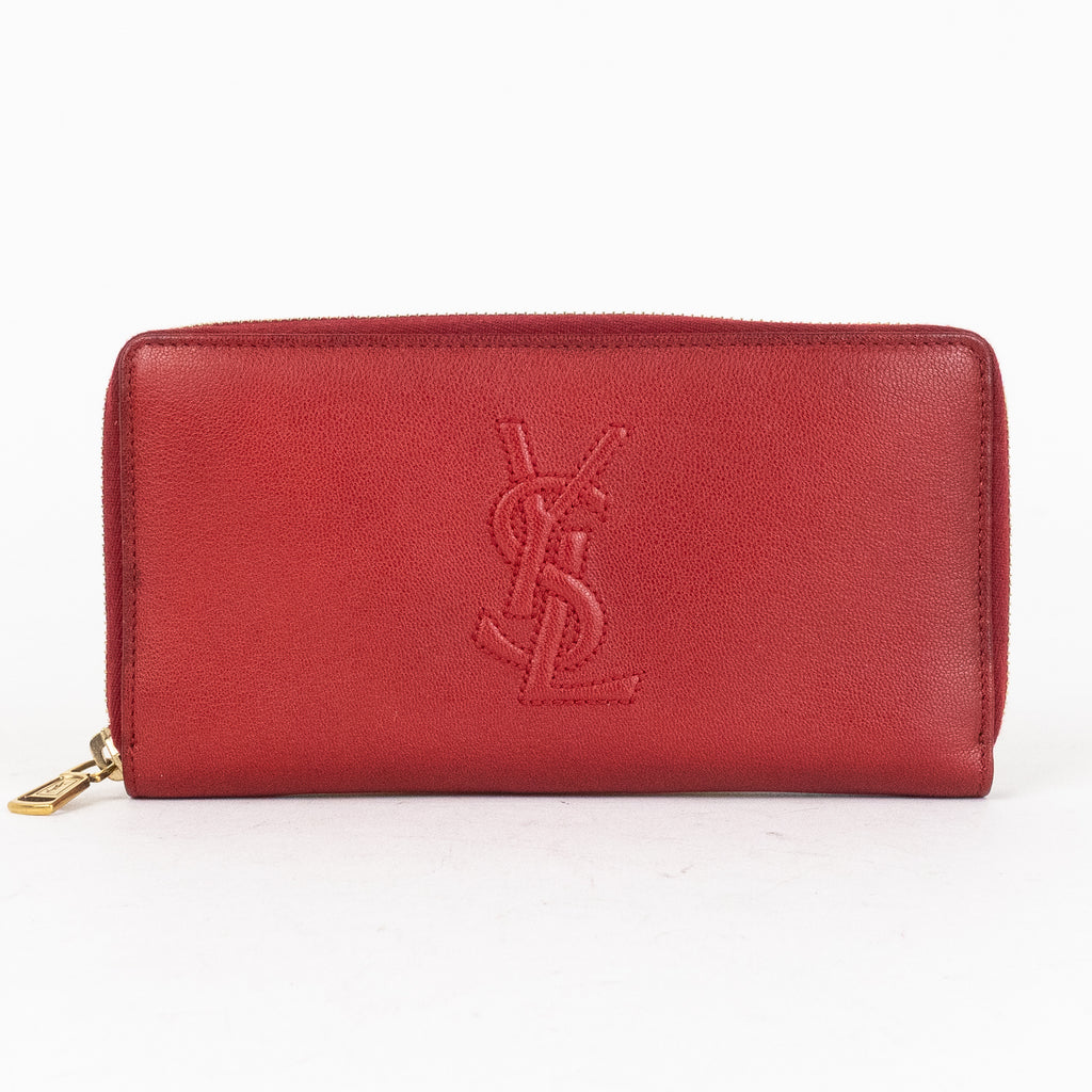 Wallet Zippy Long Wallet Red Small Grain Calfskin Leather