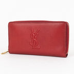Wallet Zippy Long Wallet Red Small Grain Calfskin Leather
