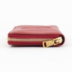 Wallet Zippy Long Wallet Red Small Grain Calfskin Leather