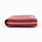 Wallet Zippy Long Wallet Red Small Grain Calfskin Leather