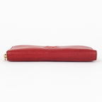 Wallet Zippy Long Wallet Red Small Grain Calfskin Leather