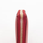 Wallet Zippy Long Wallet Red Small Grain Calfskin Leather