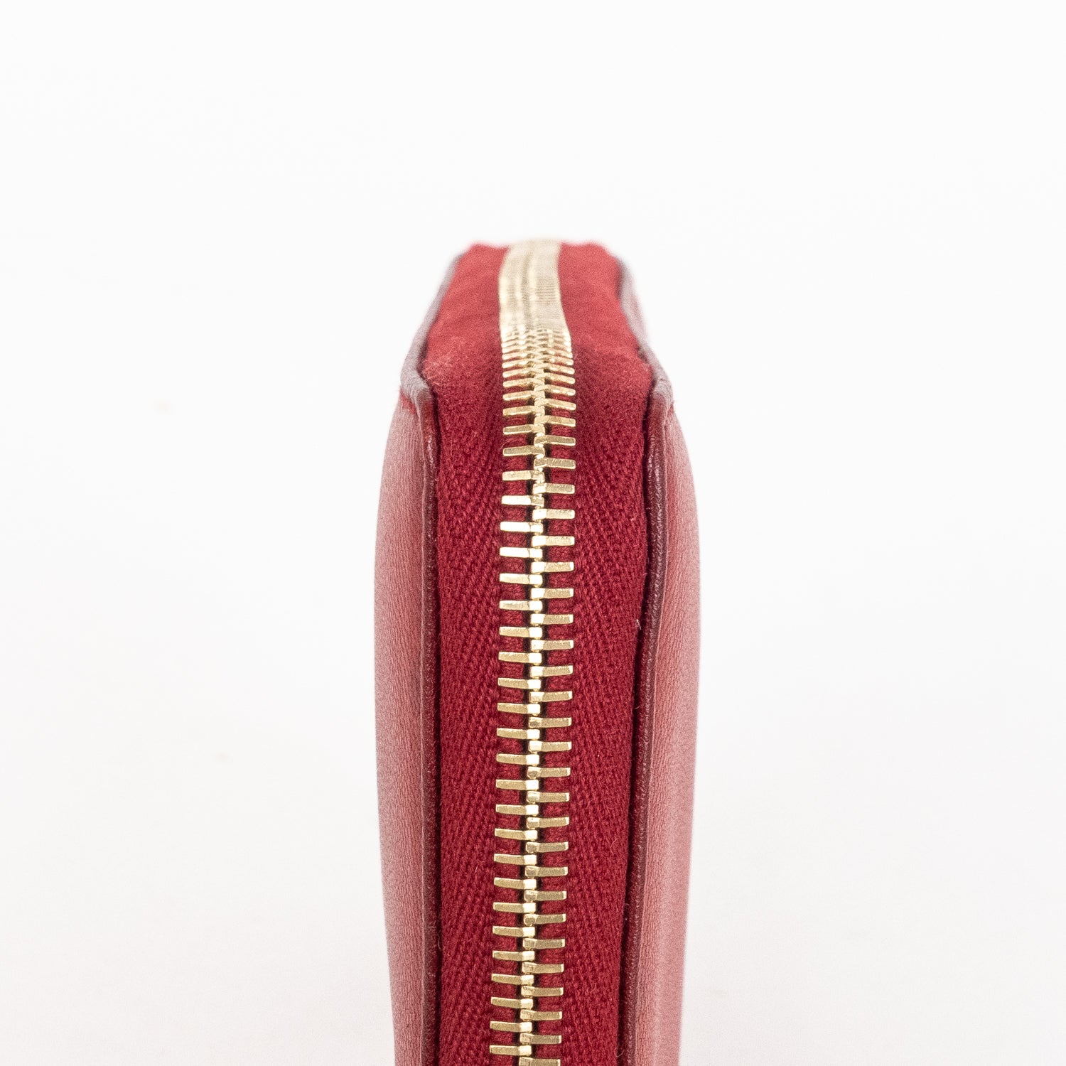 Wallet Zippy Long Wallet Red Small Grain Calfskin Leather