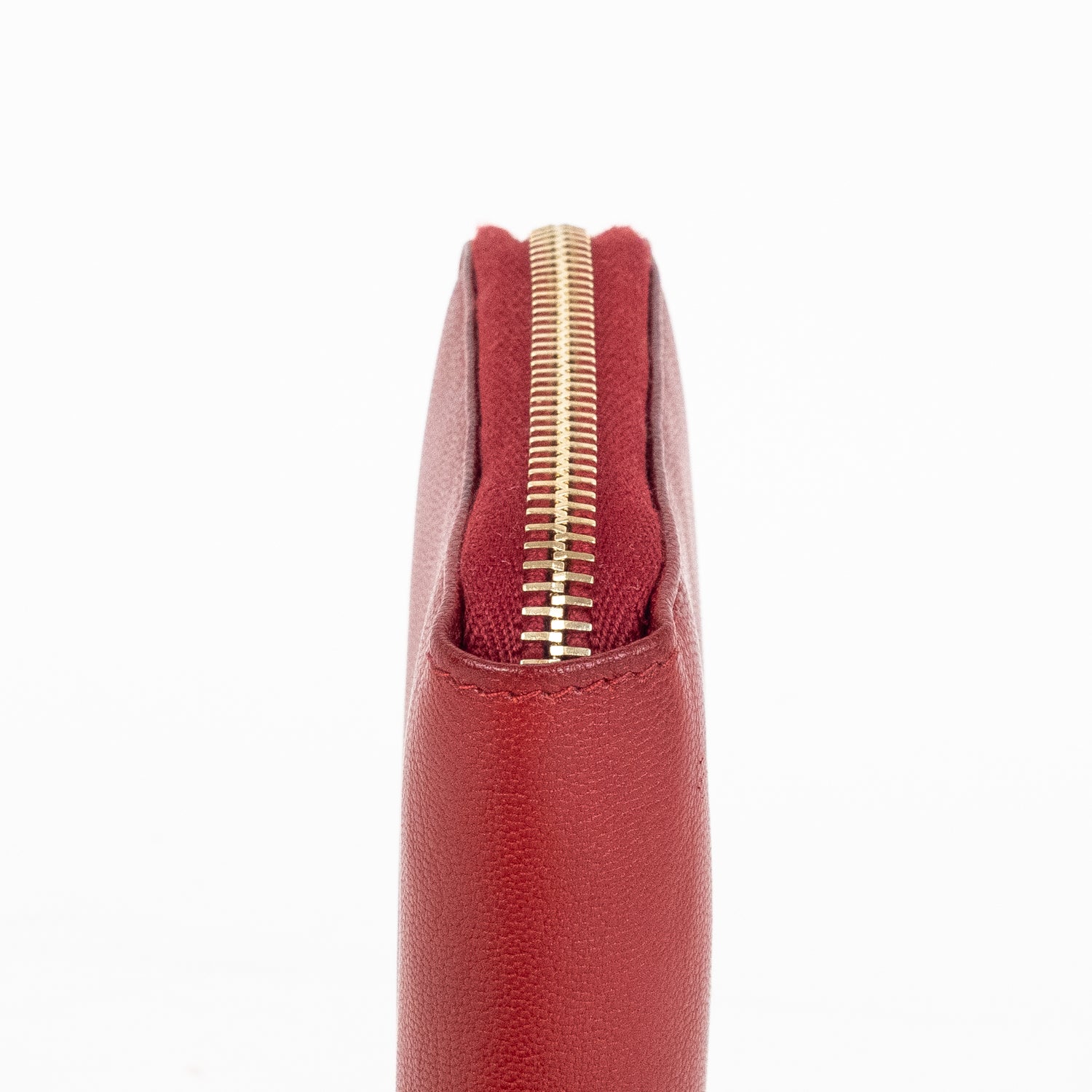 Wallet Zippy Long Wallet Red Small Grain Calfskin Leather