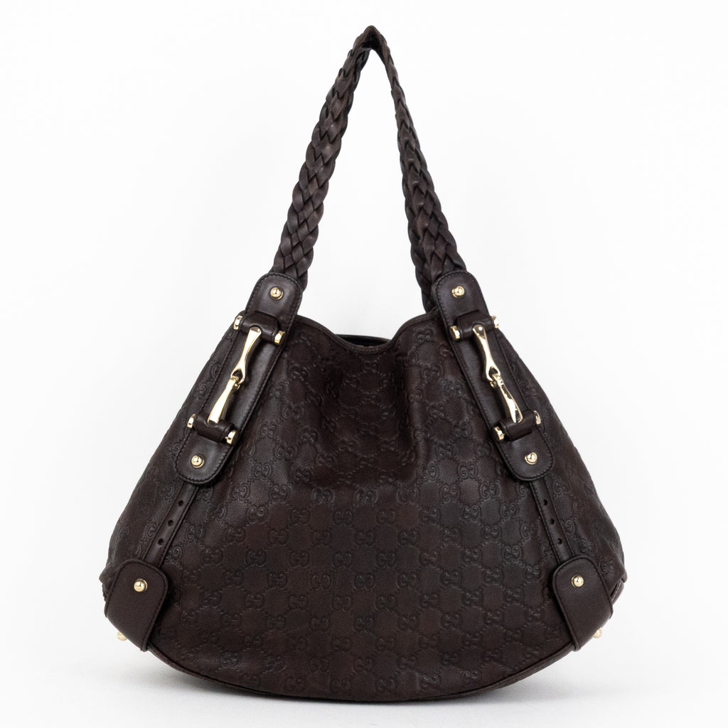 Shoulder Bag Pelham Dark Brown Guccissima Leather
