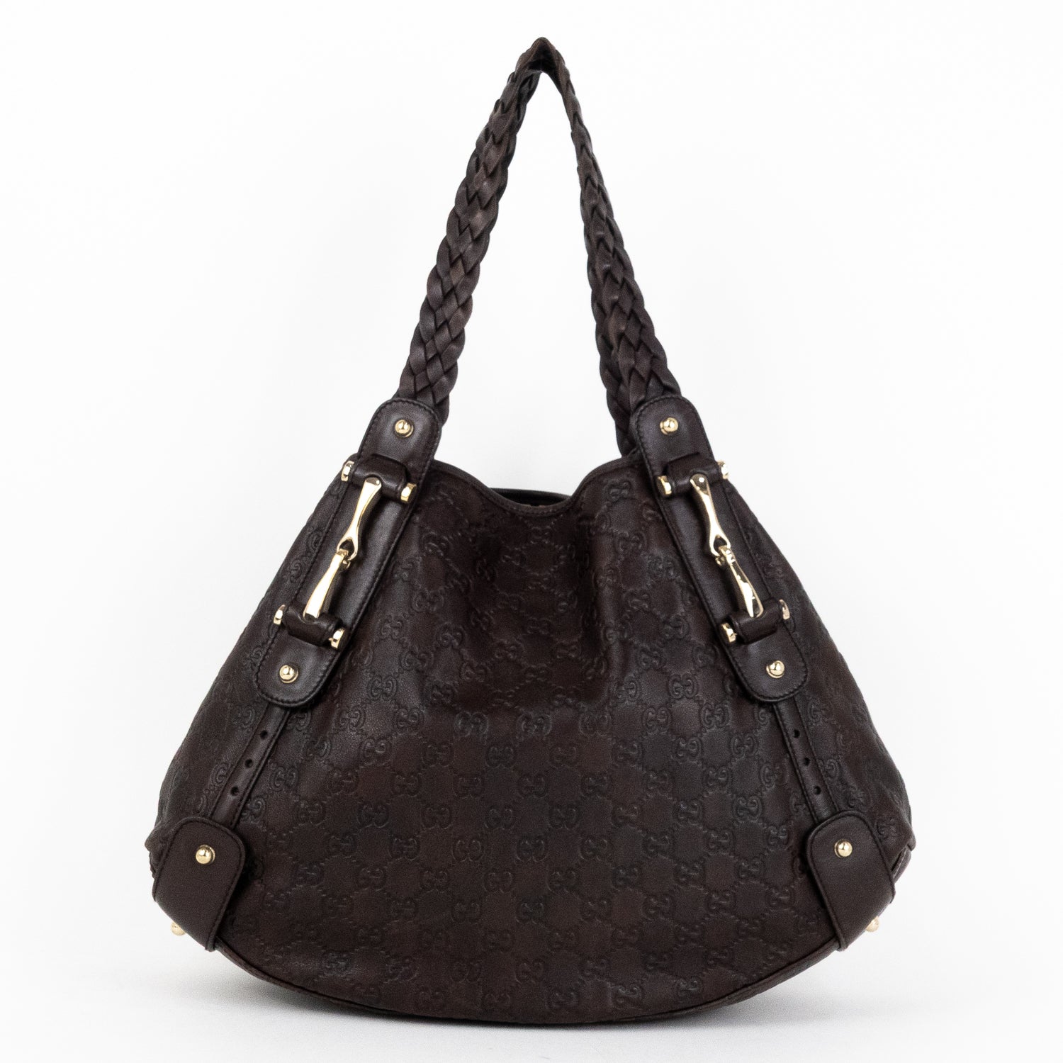 Shoulder Bag Pelham Dark Brown Guccissima Leather
