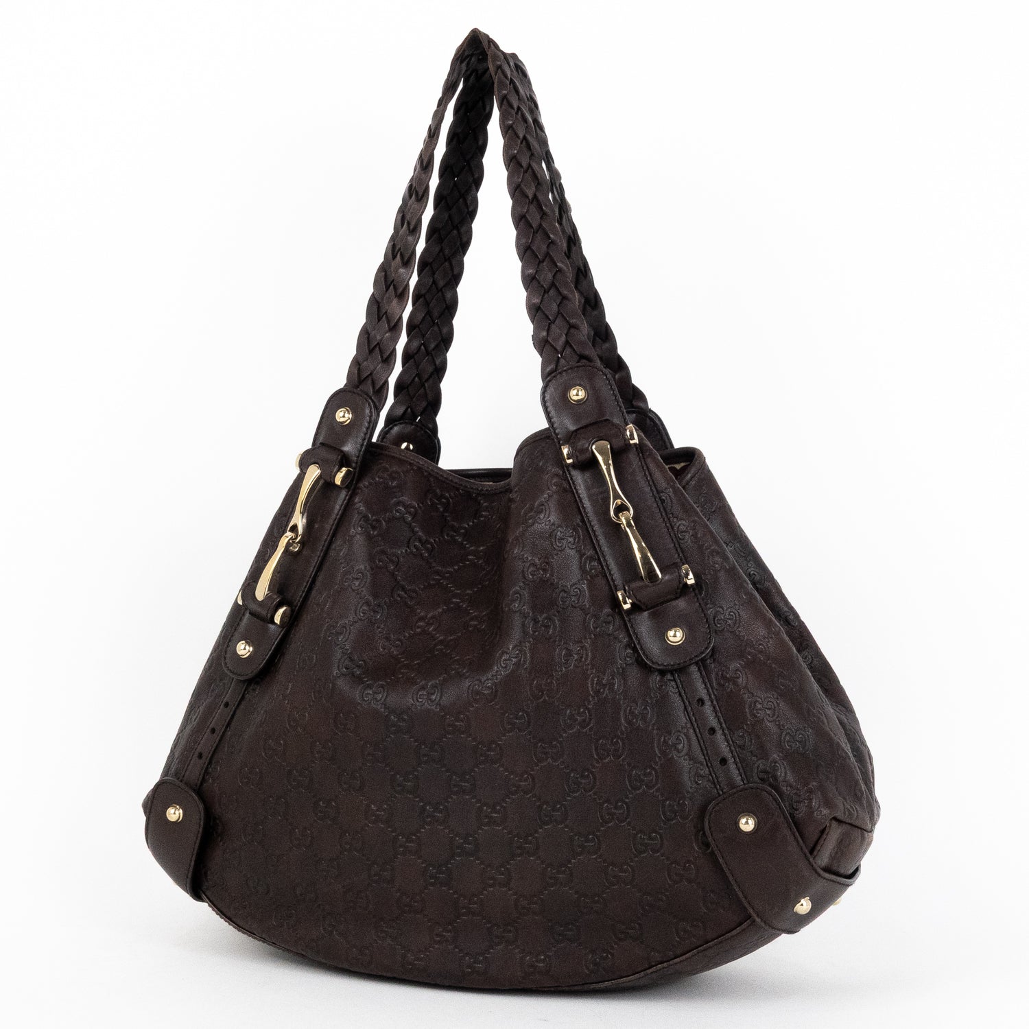 Shoulder Bag Pelham Dark Brown Guccissima Leather