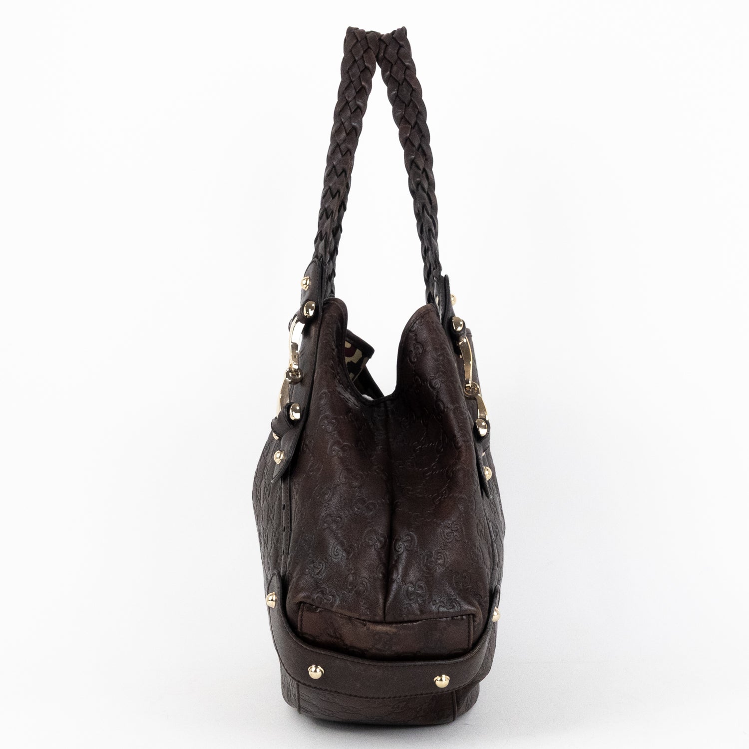 Shoulder Bag Pelham Dark Brown Guccissima Leather