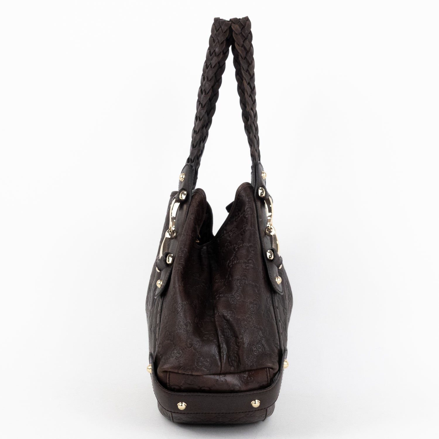 Shoulder Bag Pelham Dark Brown Guccissima Leather