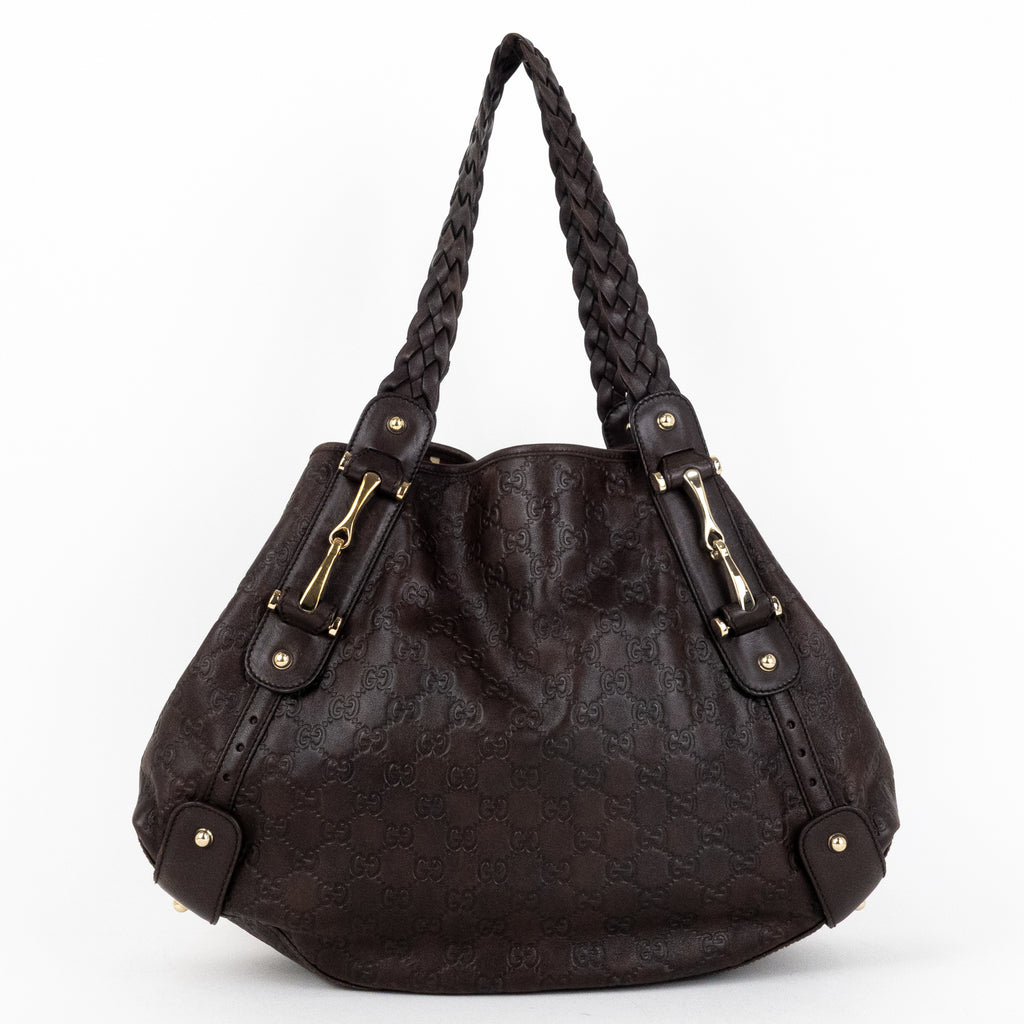 Shoulder Bag Pelham Dark Brown Guccissima Leather