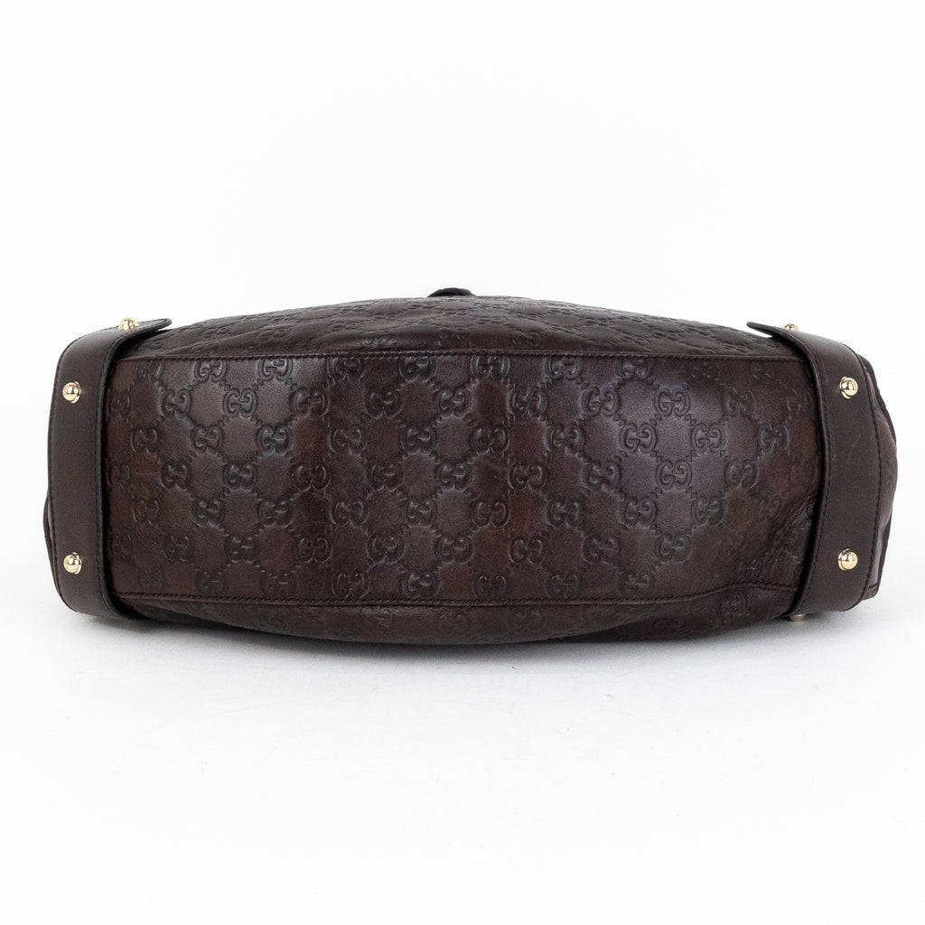 Shoulder Bag Pelham Dark Brown Guccissima Leather