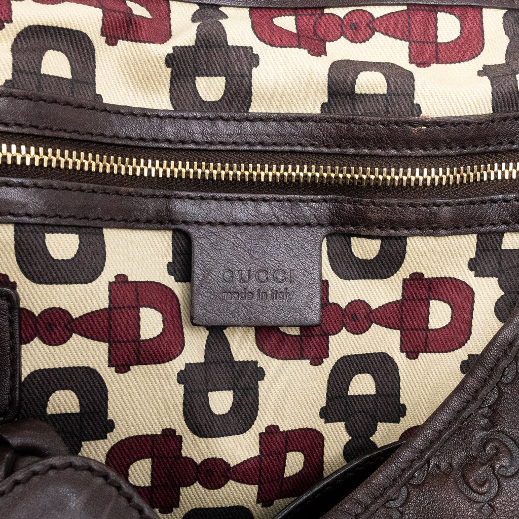 Shoulder Bag Pelham Dark Brown Guccissima Leather