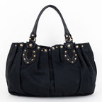 Shoulder Bag Studded Pelham Tote Black Monogrammed Canvas