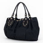 Shoulder Bag Studded Pelham Tote Black Monogrammed Canvas