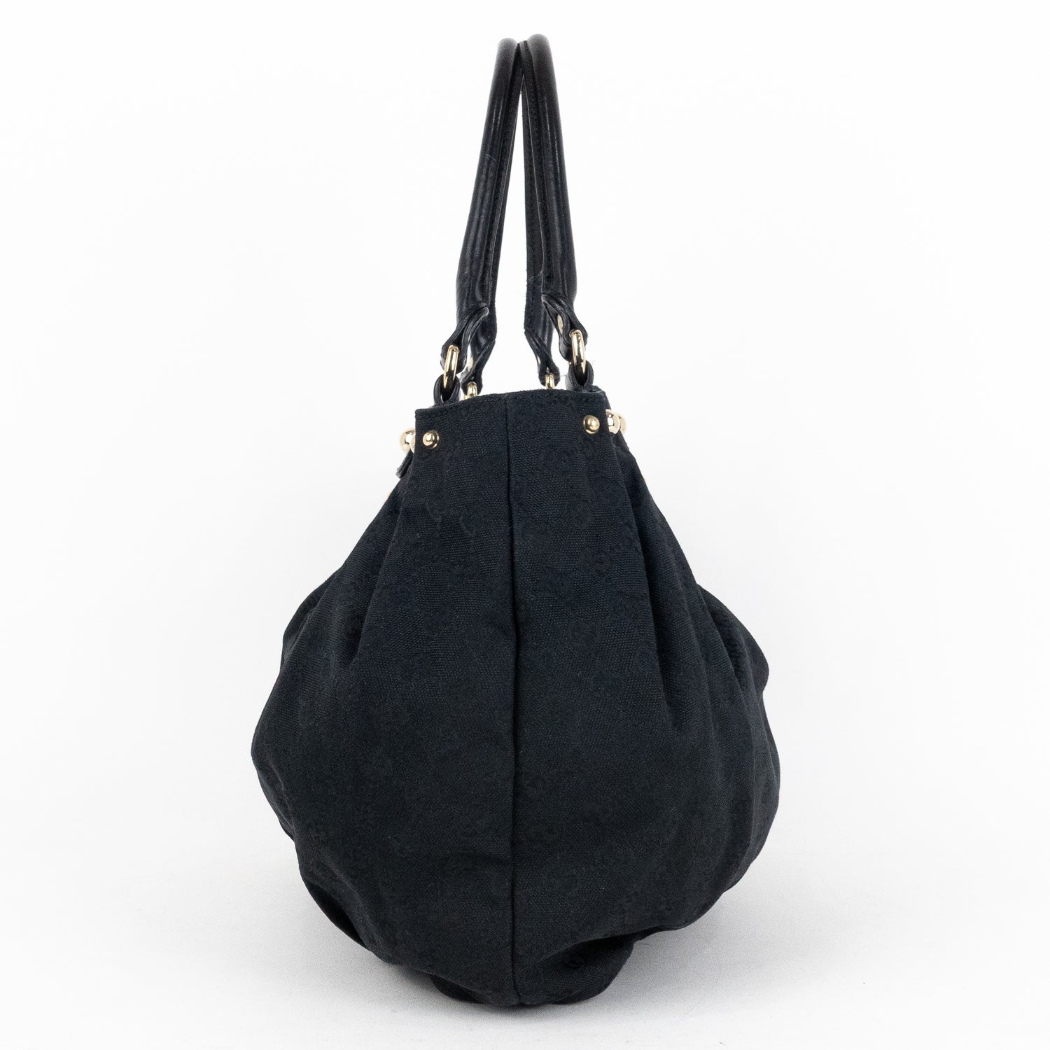 Shoulder Bag Studded Pelham Tote Black Monogrammed Canvas