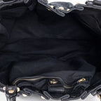 Shoulder Bag Studded Pelham Tote Black Monogrammed Canvas