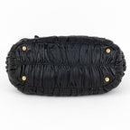 Handbag Crossbody Tote Black Nappa Gaufre Leather