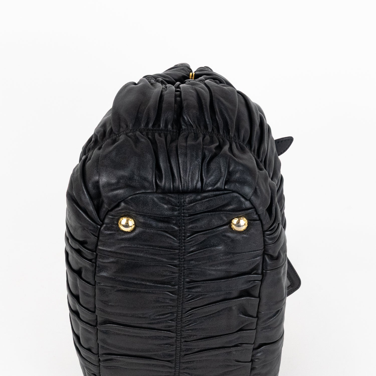 Handbag Crossbody Tote Black Nappa Gaufre Leather