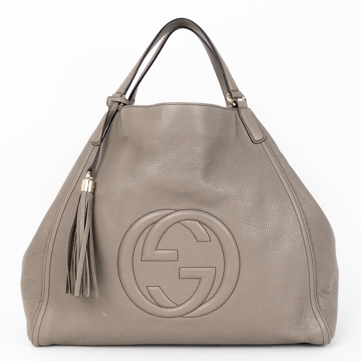 Handbag Soho Hobo Grey Calfskin Grained Leather