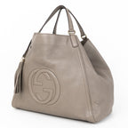 Handbag Soho Hobo Grey Calfskin Grained Leather