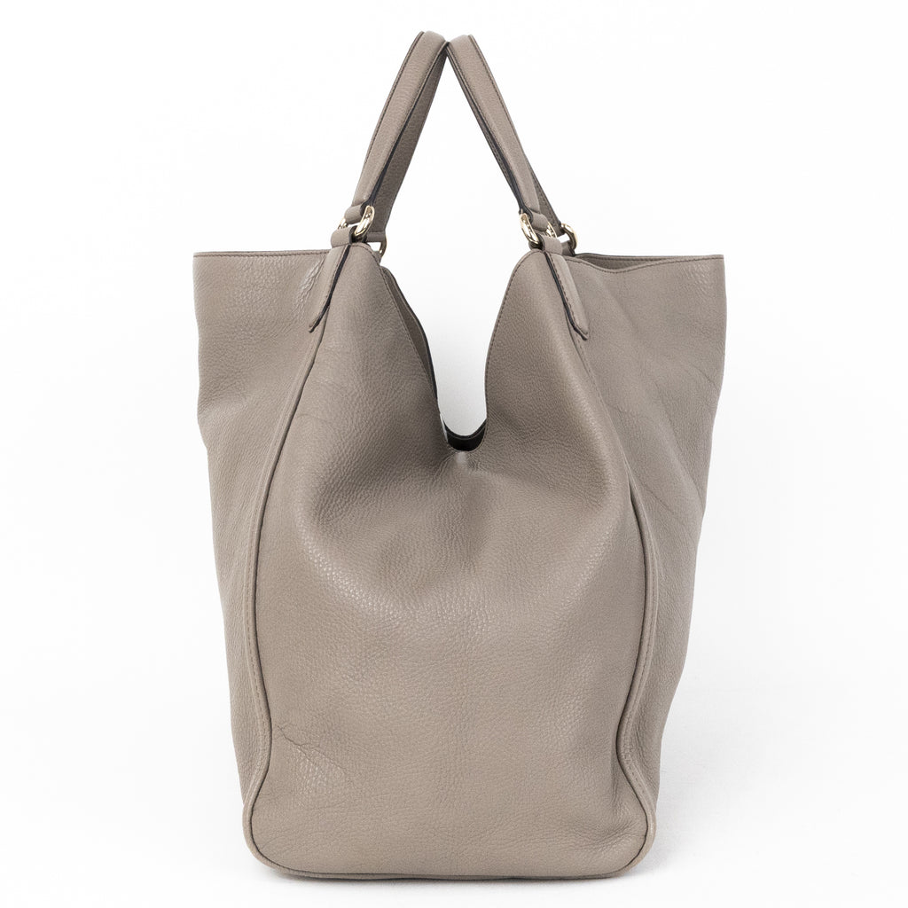Handbag Soho Hobo Grey Calfskin Grained Leather