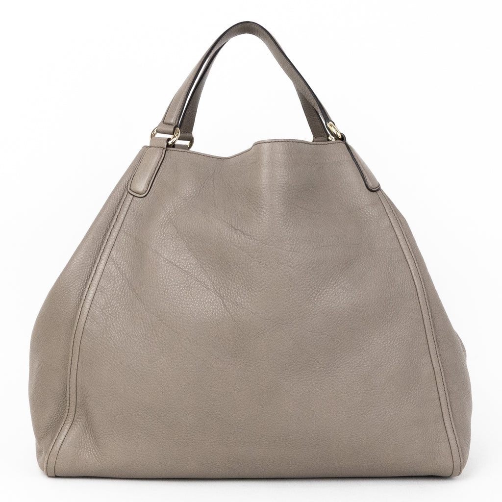 Handbag Soho Hobo Grey Calfskin Grained Leather
