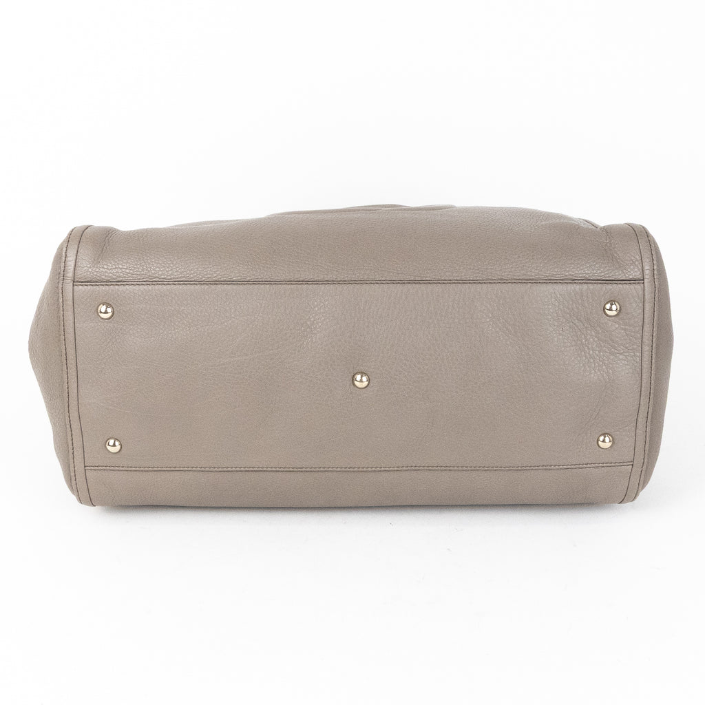 Handbag Soho Hobo Grey Calfskin Grained Leather
