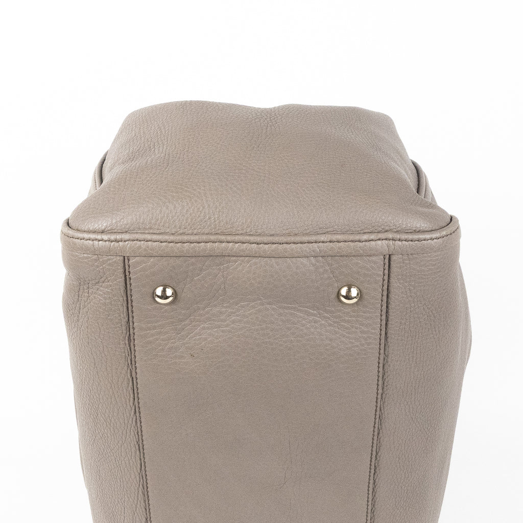 Handbag Soho Hobo Grey Calfskin Grained Leather