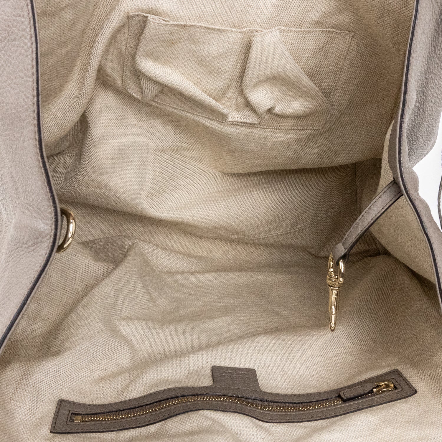 Handbag Soho Hobo Grey Calfskin Grained Leather