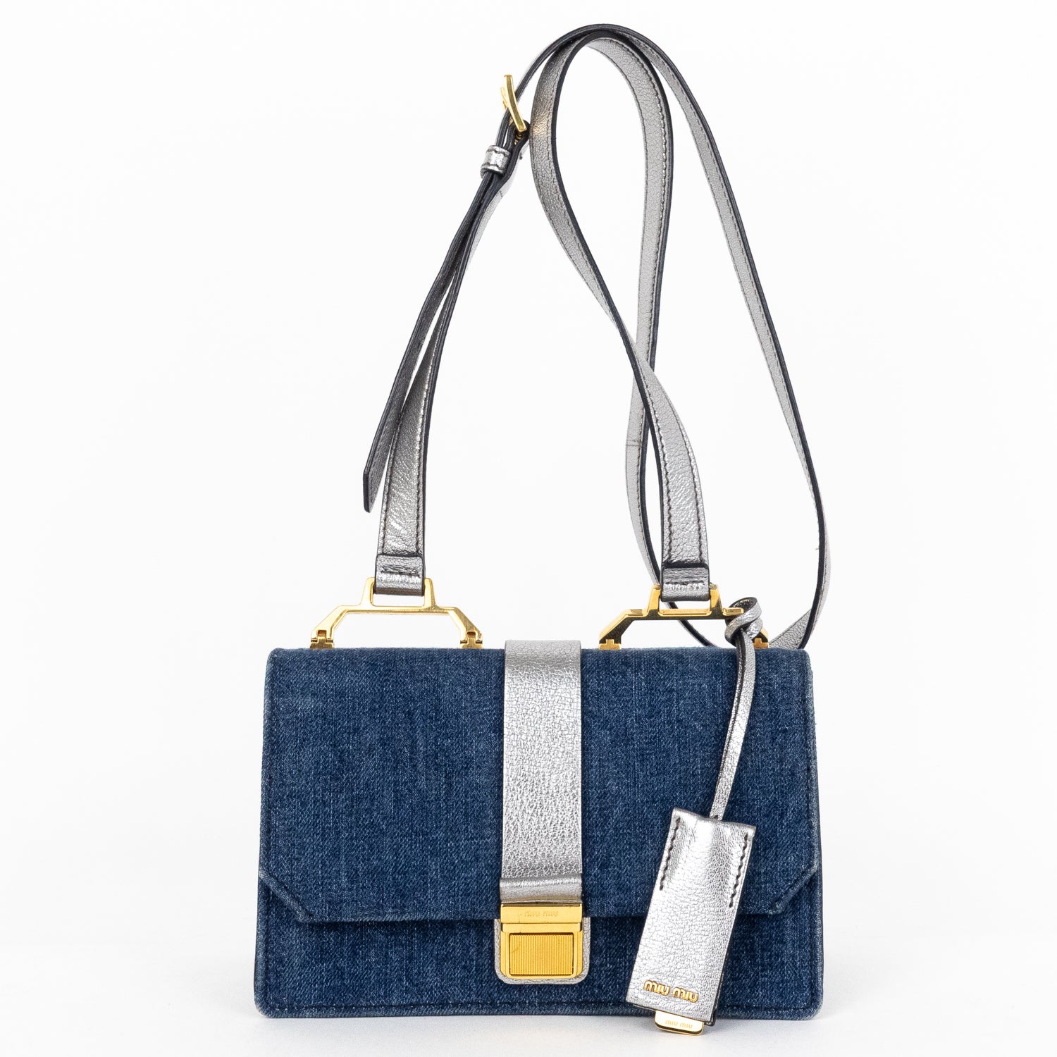 Shoulder Bag Madras Denim Blue Denim Canvas