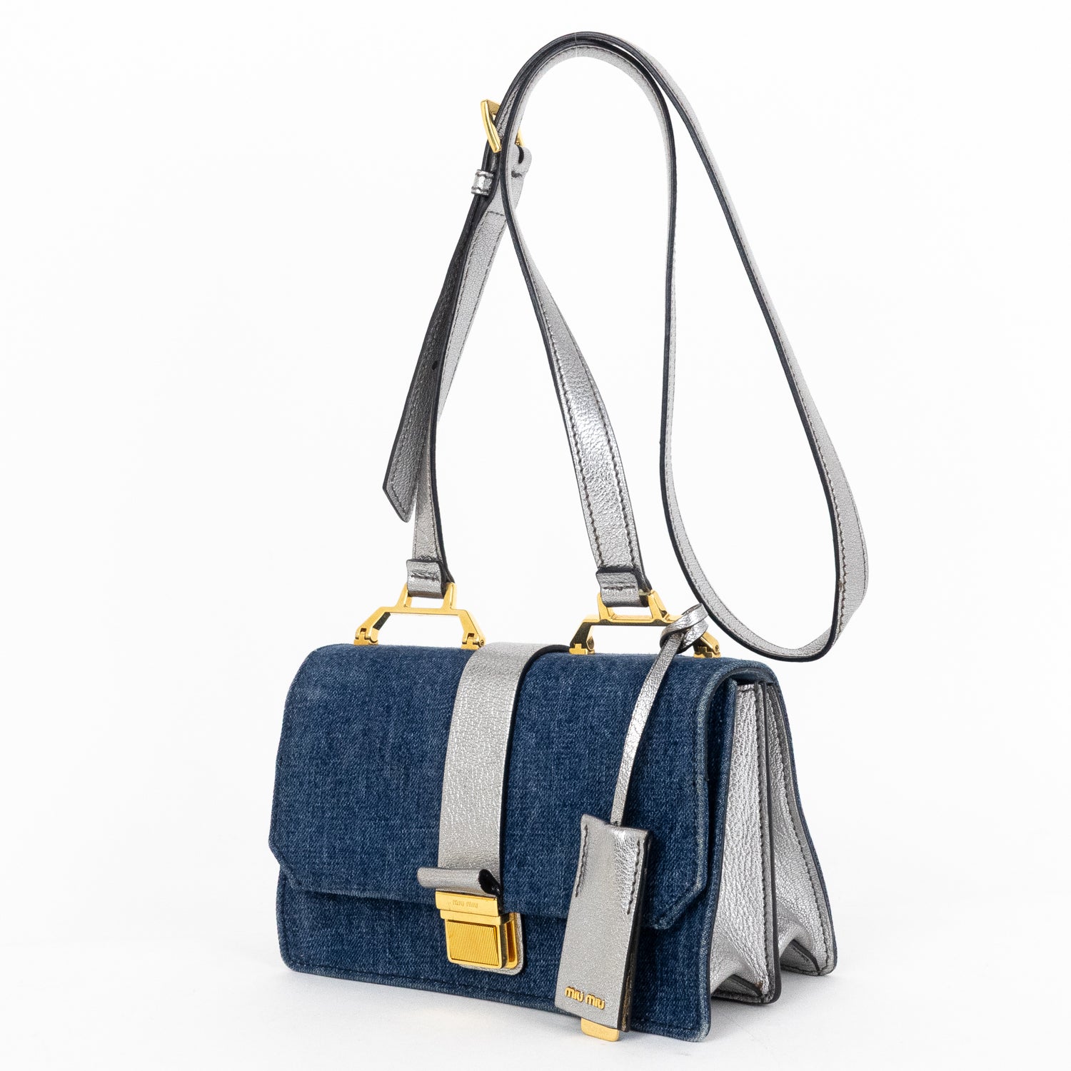 Shoulder Bag Madras Denim Blue Denim Canvas