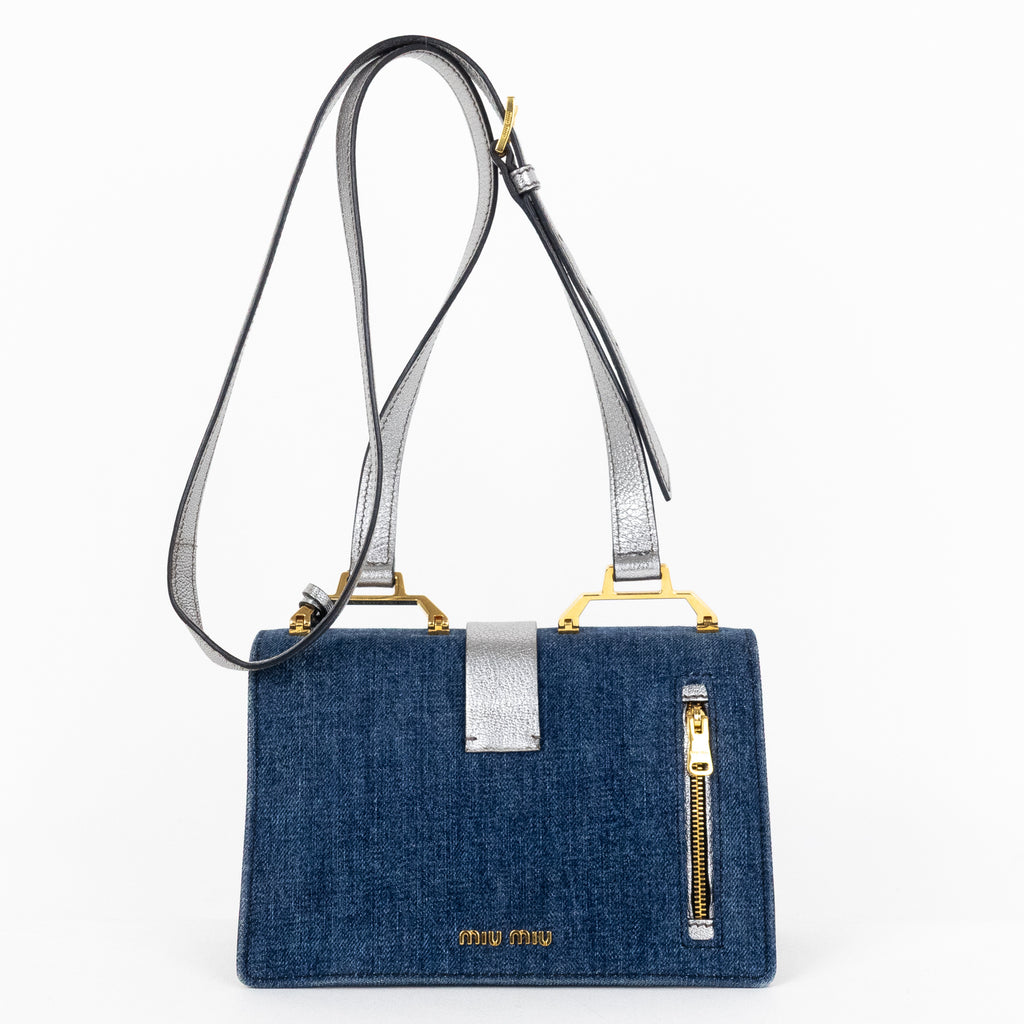 Shoulder Bag Madras Denim Blue Denim Canvas