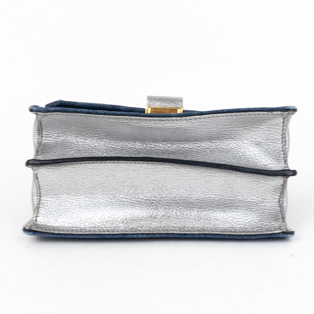 Shoulder Bag Madras Denim Blue Denim Canvas