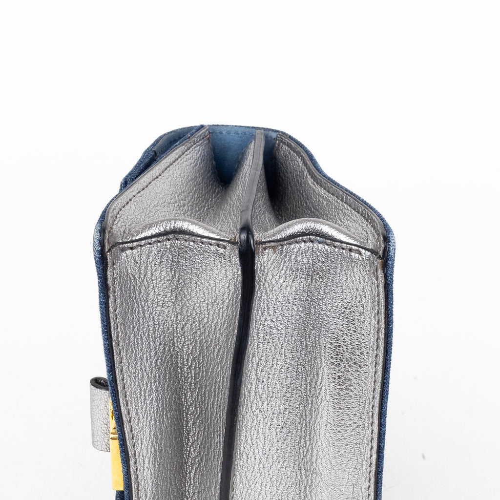 Shoulder Bag Madras Denim Blue Denim Canvas