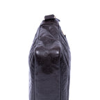 Shoulder Bag Front Zip Messenger Black Guccissima Leather
