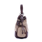 Shoulder Bag Jaquard Hobo Beige Jacquard Logo Canvas