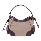 Shoulder Bag Jaquard Hobo Beige Jacquard Logo Canvas