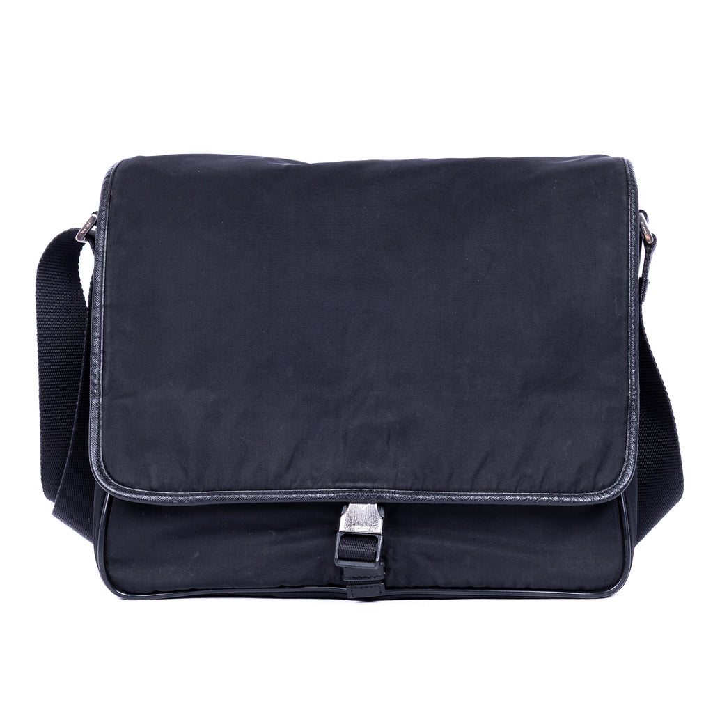 Shoulder Bag Nylon Mens messenger Black Nylon Canvas