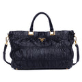 Shoulder Bag Nappa Gaufre Top Handle Black Nappa Gaufre Leather