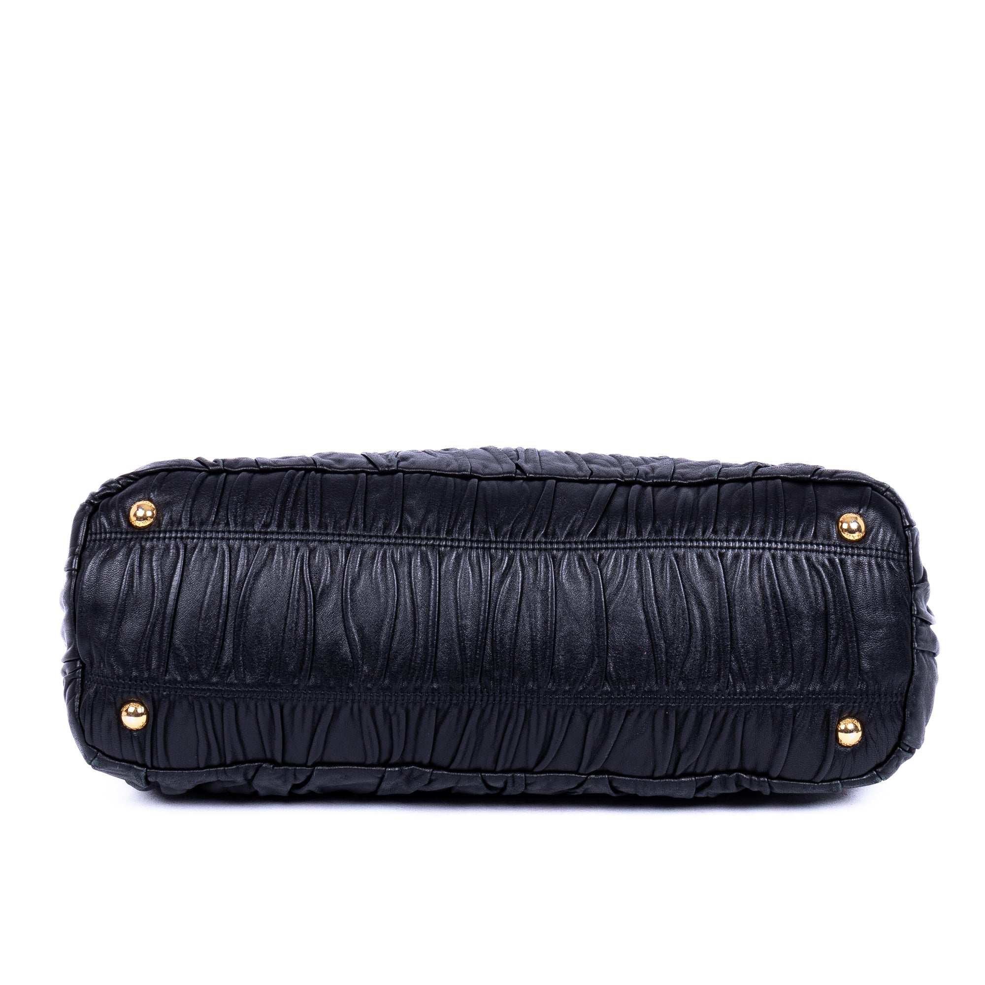 Shoulder Bag Nappa Gaufre Top Handle Black Nappa Gaufre Leather