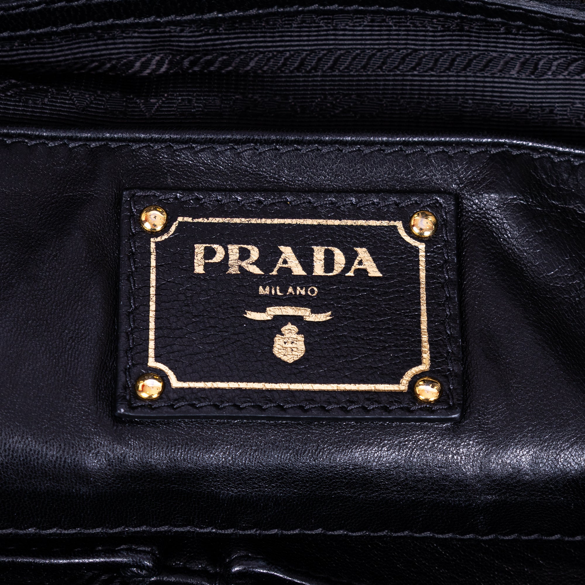 Shoulder Bag Nappa Gaufre Top Handle Black Nappa Gaufre Leather