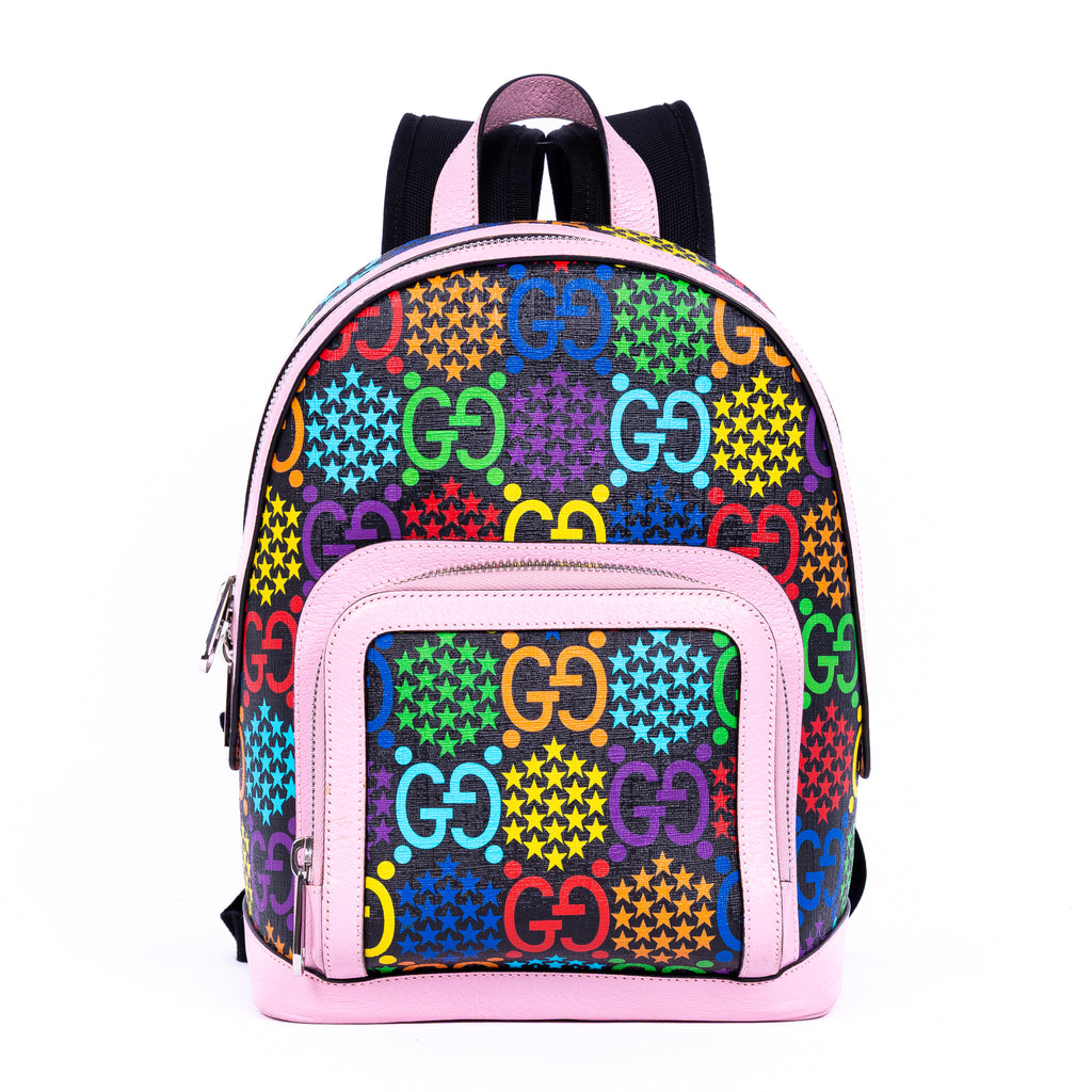 Backpack Psychedelic Backpack Multicolour Multicolor GG Monogram Canvas