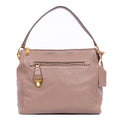 Shoulder Bag Shopping Tote Dark Beige Deerskin Leather
