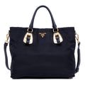 Shoulder Bag Crossbody Tote Black Tessuto Nylon Canvas