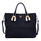 Shoulder Bag Crossbody Tote Black Tessuto Nylon Canvas